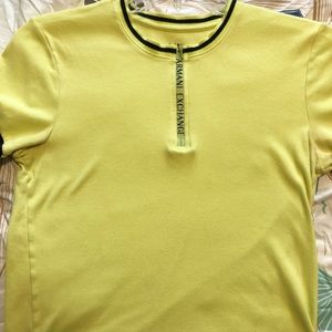 Fluorescent Green A/X quarter zip up shirt